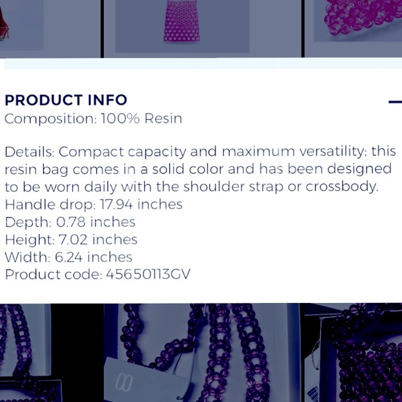 Pink clear beaded woven pink clear crossbody bag - Picture 13 of 16